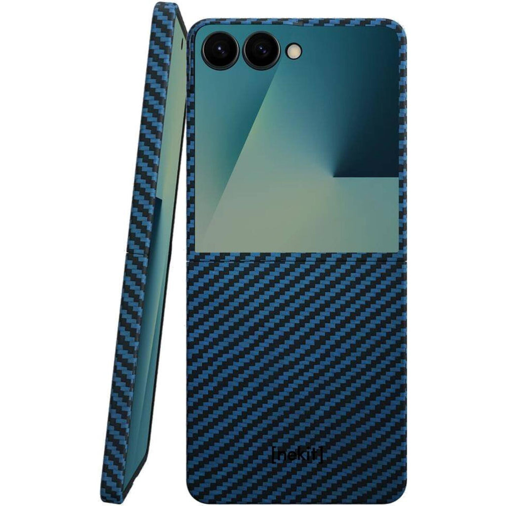 Θήκη Samsung Galaxy Z Flip7 Nekit Fiber Σκληρή με MagSafe Aramid Fiber 1mm 1500D Kevlar - Blue (8719246494567)