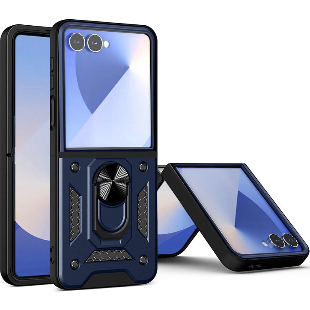 Θήκη Samsung Galaxy Z Flip7 Techsuit CamShield Ανθεκτική με Μεταλλικό Ring Holder - Blue (5949419282100)