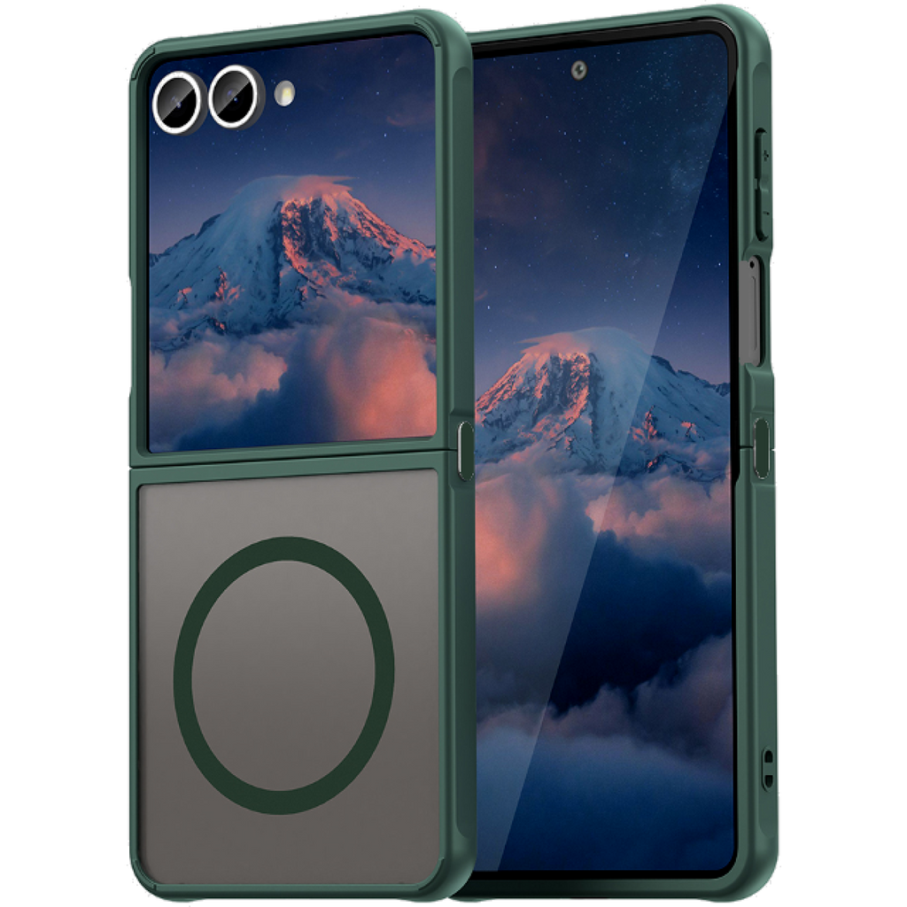 Θήκη Samsung Galaxy Z Flip7 Techsuit HaloFrost II MagSafe Σκληρή Ημιδιάφανη με MagSafe - Green (5949419296169)