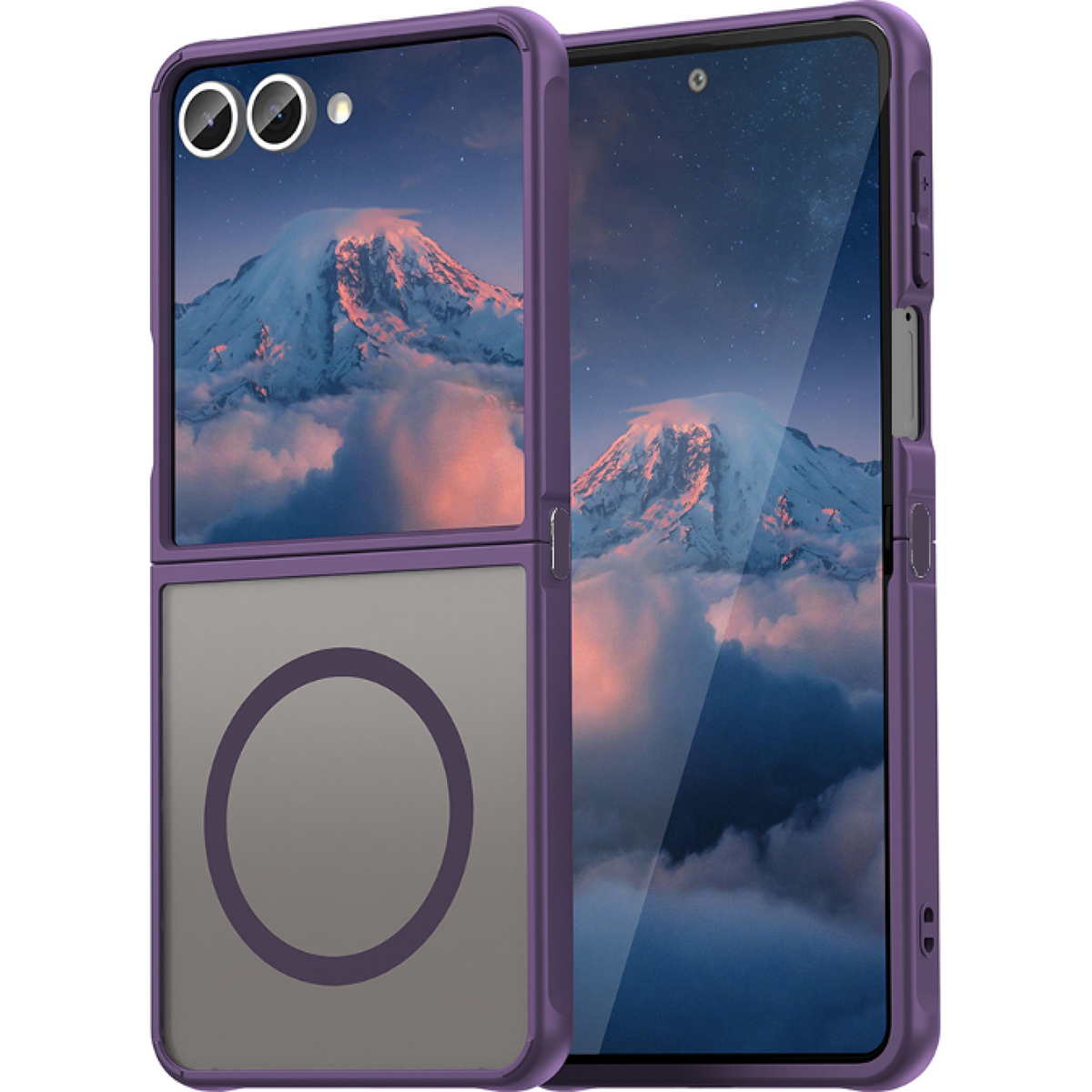 Θήκη Samsung Galaxy Z Flip7 Techsuit HaloFrost II MagSafe Σκληρή Ημιδιάφανη με MagSafe - Purple (5949419296145)