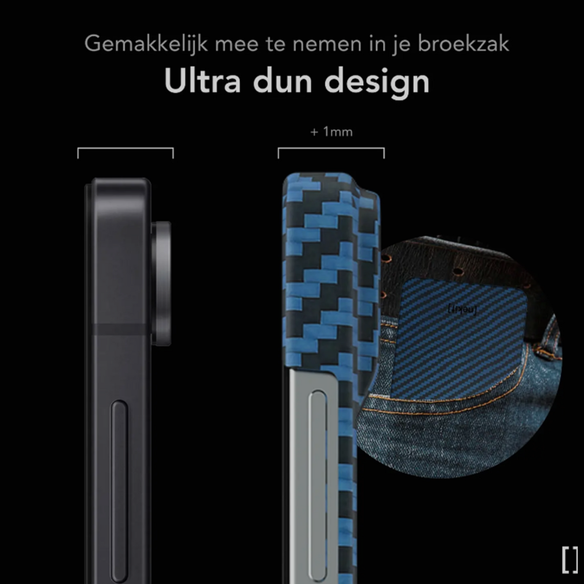 Θήκη Samsung Galaxy Z Flip8 Nekit Fiber Σκληρή με MagSafe Aramid Fiber 1mm 1500D Kevlar - Blue (8719246610301)
