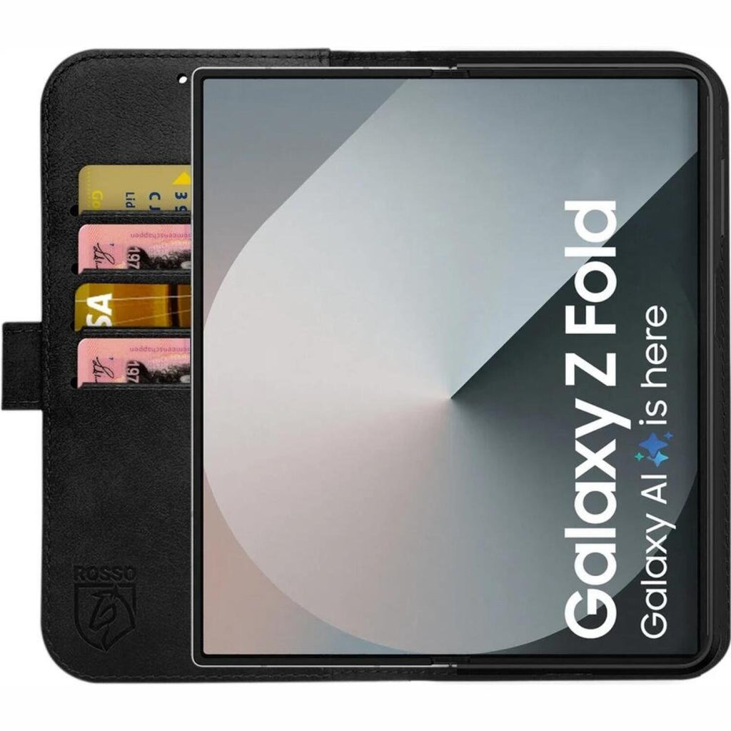Θήκη Samsung Galaxy Z Fold7 Rosso Deluxe Δερμάτινη Πορτοφόλι - Black (8719246482243)