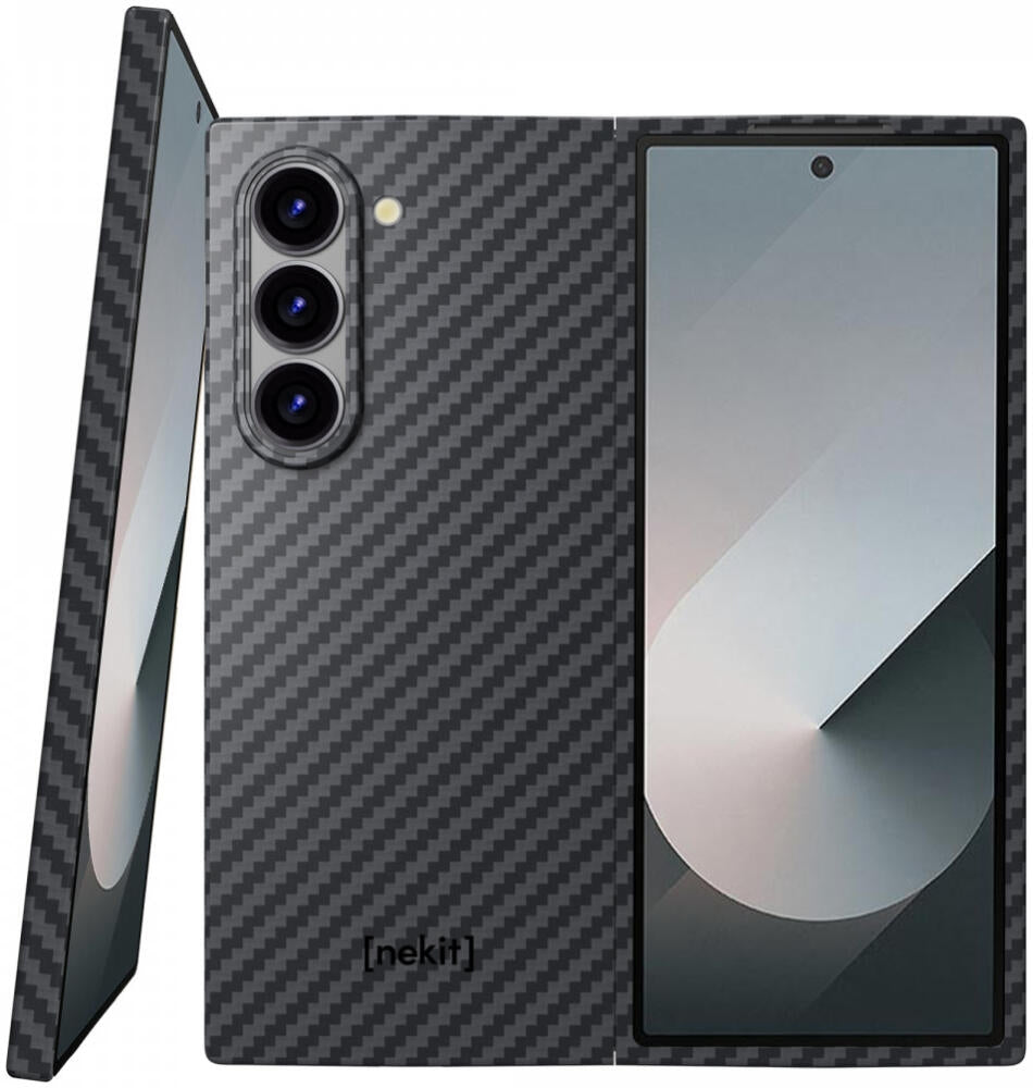 Θήκη Samsung Galaxy Z Fold6 - Nekit Fiber Σκληρή με MagSafe Aramid Fiber - 1mm - 1500D Kevlar - Black (8719246451980)