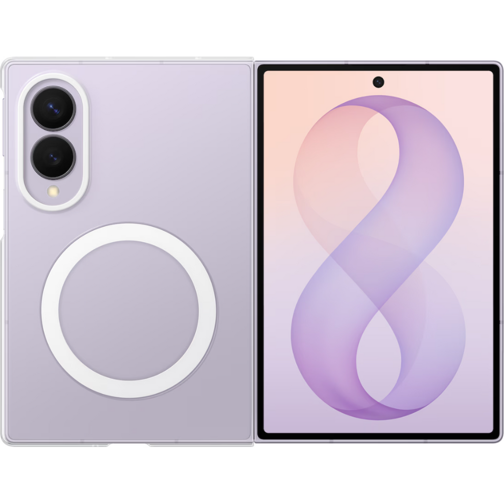 Θήκη Samsung Galaxy Z Fold8 Official Samsung Clear Magnet Case Διάφανη Σκληρή με 2 x Aντιανακλαστικές Μεμβράνες Προστασίας Οθ