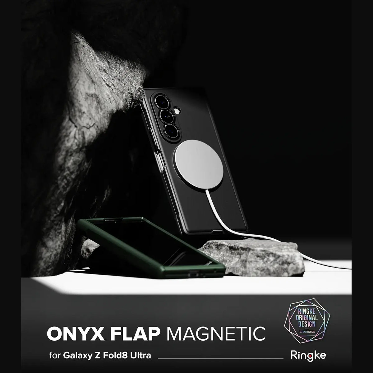 Θήκη Samsung Galaxy Z Fold8 Ultra Ringke Onyx Flap Magnetic Ανθεκτική με MagSafe - Black (8800380460454)