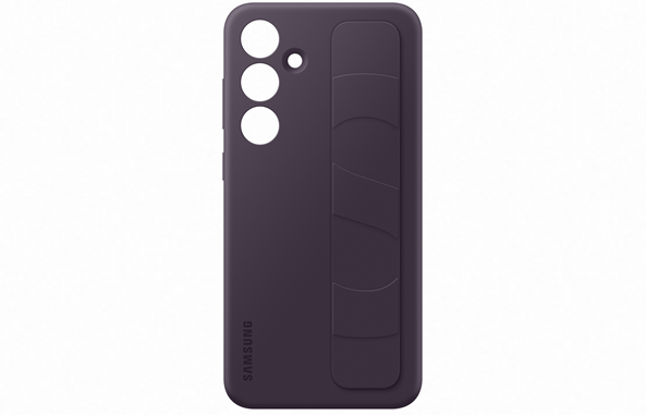 Θήκη Σιλικόνης με Λουράκι Χειρός - Samsung Galaxy S24 Plus - Official Samsung Standing Grip Case - Dark Violet (EF-GS926CEEGW