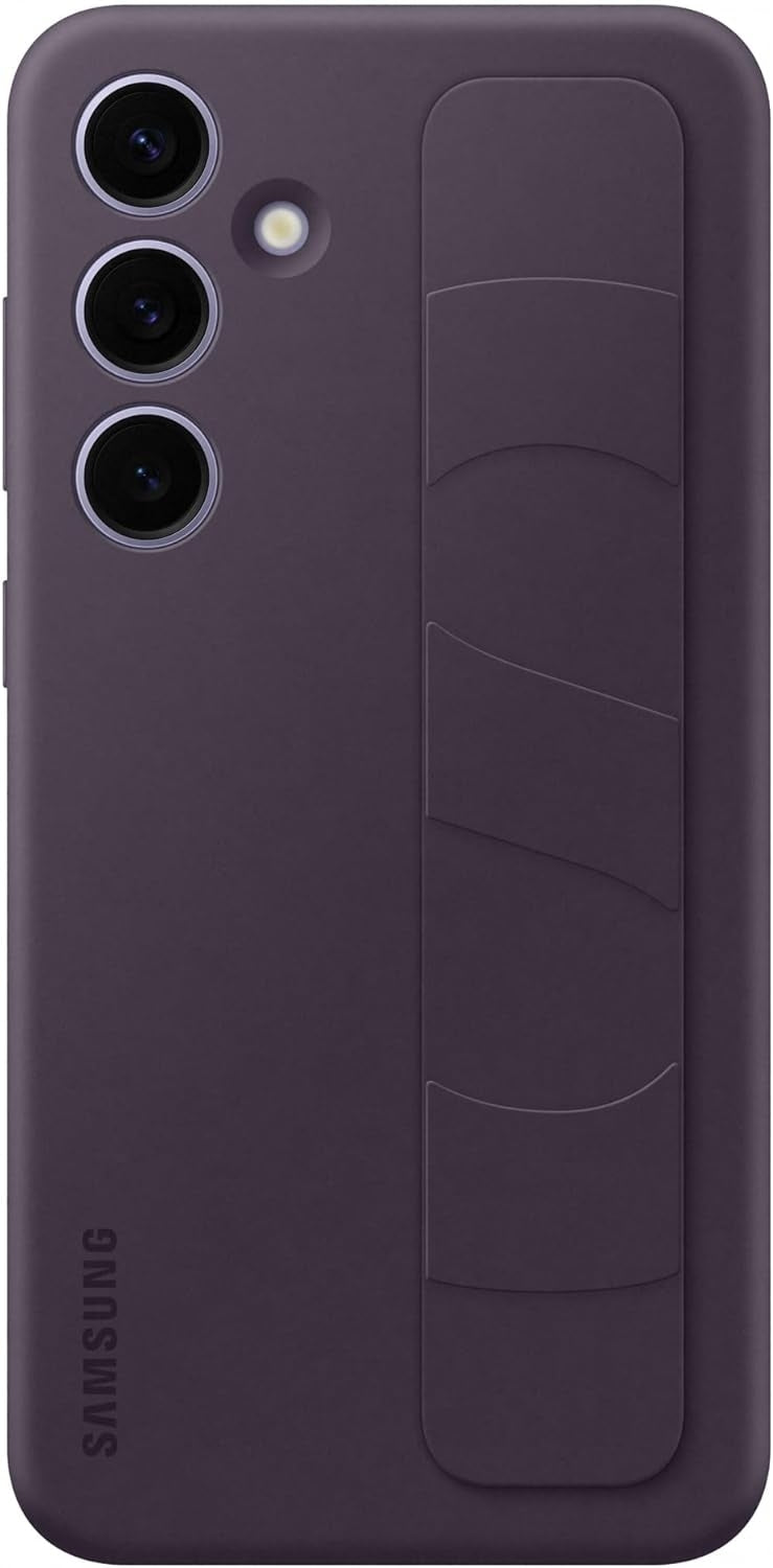 Θήκη Σιλικόνης με Λουράκι Χειρός - Samsung Galaxy S24 Plus - Official Samsung Standing Grip Case - Dark Violet (EF-GS926CEEGW