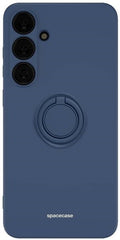 Θήκη Σιλικόνης με Μεταλλικό Μαγνητικό Ring Holder - Samsung Galaxy S24 Plus - Spacecase Silicone Ring - Blue (5905719106744)
