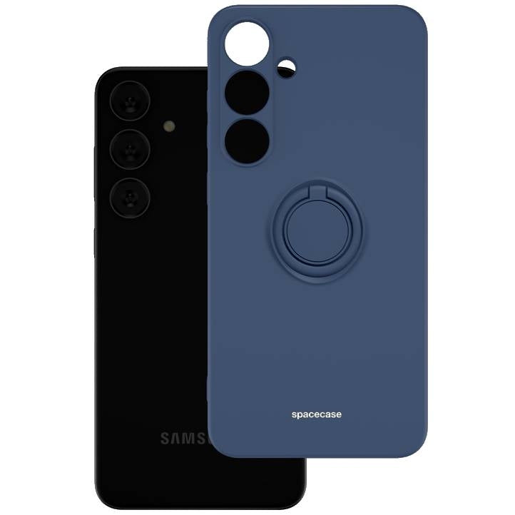 Θήκη Σιλικόνης με Μεταλλικό Μαγνητικό Ring Holder - Samsung Galaxy S24 Plus - Spacecase Silicone Ring - Blue (5905719106744)