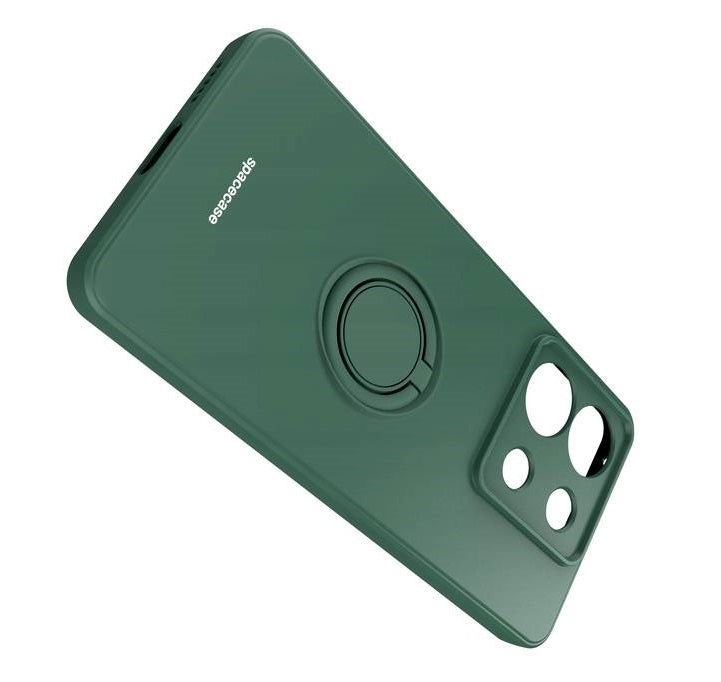 Θήκη Σιλικόνης με Μεταλλικό Μαγνητικό Ring Holder - Xiaomi Redmi Note 13 Pro 5G / Poco X6 - Spacecase Silicone Ring - Dark Gr