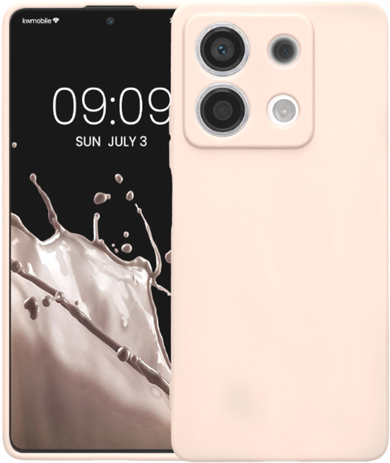 Θήκη Σιλικόνης με Πλαίσιο Κάμερας - Xiaomi Redmi Note 13 5G - KWmobile TPU Case with Camera Lens Protector - Coconut Swirl (K