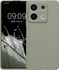 Θήκη Σιλικόνης με Πλαίσιο Κάμερας - Xiaomi Redmi Note 13 5G - KWmobile TPU Case with Camera Lens Protector - Gray Green (KWM0