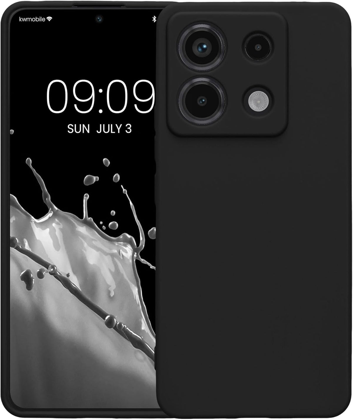 Θήκη Σιλικόνης με Πλαίσιο Κάμερας - Xiaomi Redmi Note 13 Pro 5G / Poco X6 - KWmobile TPU Case with Camera Lens Protector - Bl