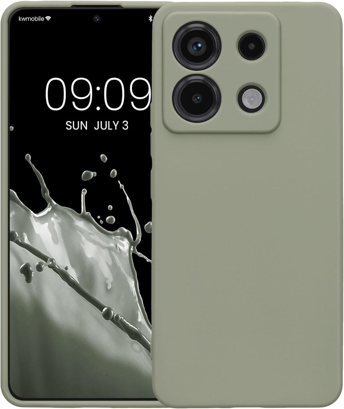Θήκη Σιλικόνης με Πλαίσιο Κάμερας - Xiaomi Redmi Note 13 Pro 5G / Poco X6 - KWmobile TPU Case with Camera Lens Protector - Gr