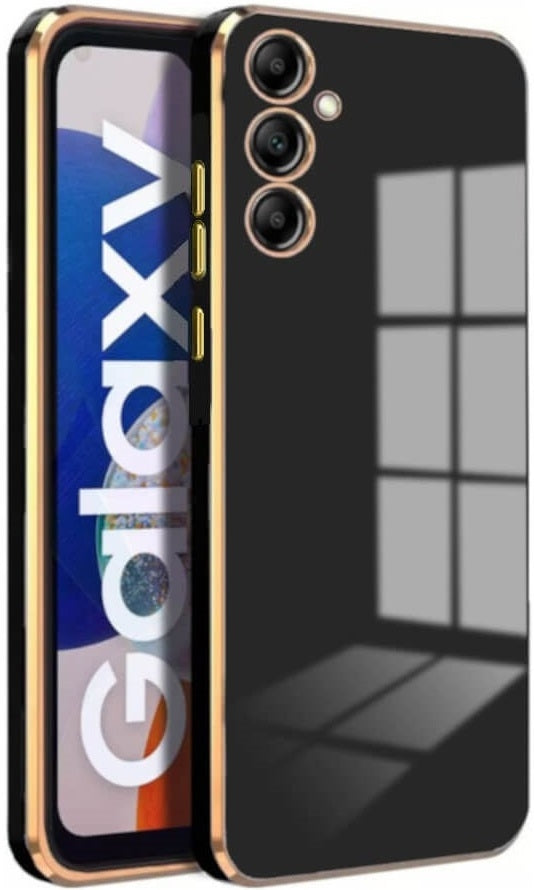 Θήκη Σιλικόνης - Samsung Galaxy S24 Plus - Bodycell Gold Plated - Black (5206015074196)
