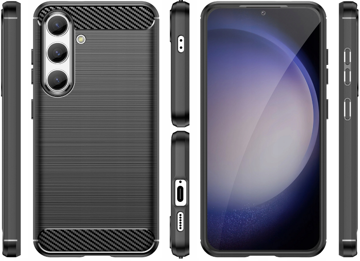 Θήκη Σιλικόνης - Samsung Galaxy S24 - Spacecase Carbon - Black (5905719107017)