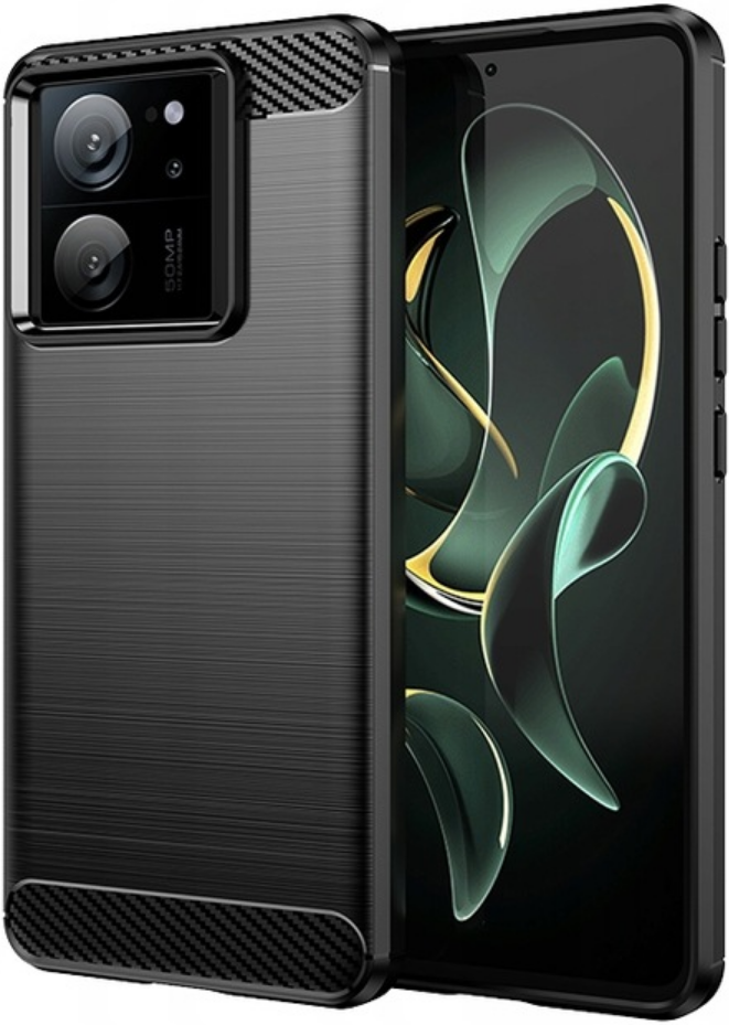 Spacecase Carbon - Θήκη Σιλικόνης - Xiaomi 13T / 13T Pro - Black (5905719105198)