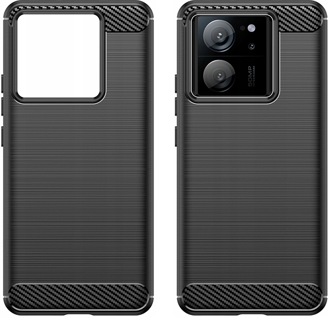 Spacecase Carbon - Θήκη Σιλικόνης - Xiaomi 13T / 13T Pro - Black (5905719105198)