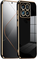 Θήκη Σιλικόνης - Xiaomi 14 Pro - Bodycell Gold Plated - Black (5206015074356)