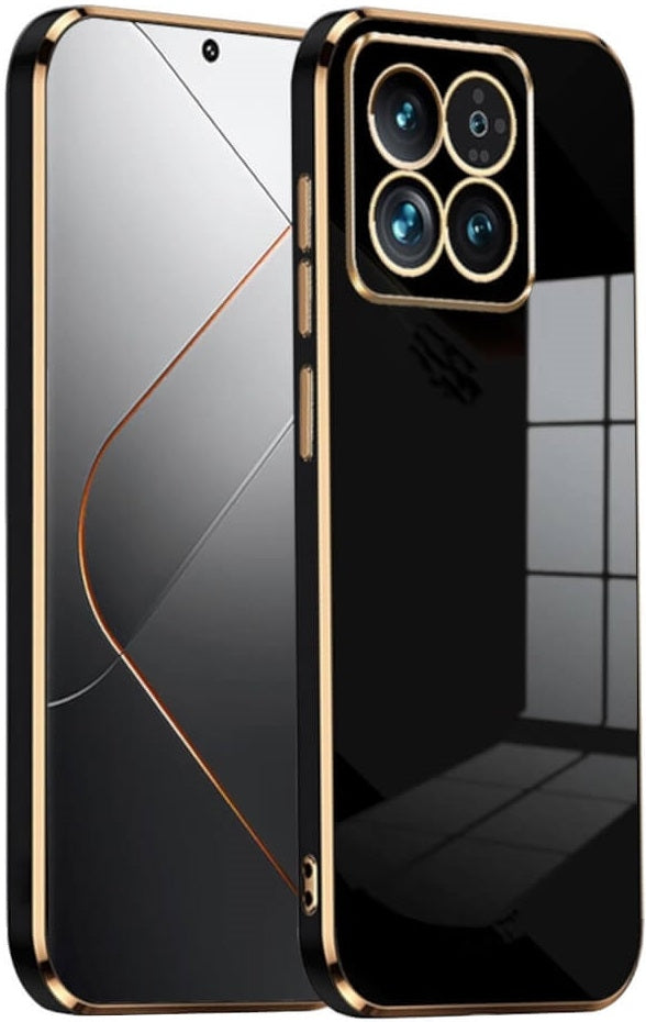 Θήκη Σιλικόνης - Xiaomi 14 Pro - Bodycell Gold Plated - Black (5206015074356)