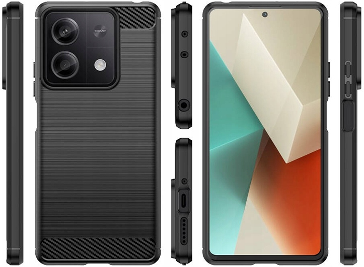Θήκη Σιλικόνης - Xiaomi Redmi Note 13 5G - Spacecase Carbon - Black (5905719109073)