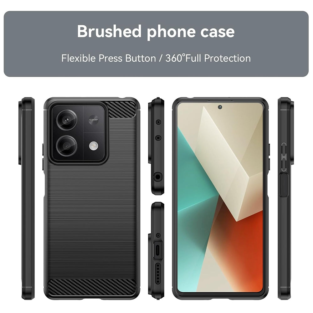 Θήκη Σιλικόνης - Xiaomi Redmi Note 13 5G - Techsuit Carbon Silicone - Black (5949419072350)