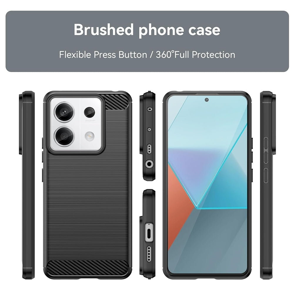 Θήκη Σιλικόνης - Xiaomi Redmi Note 13 Pro 5G / Poco X6 - Techsuit Carbon Silicone - Black (5949419072343)