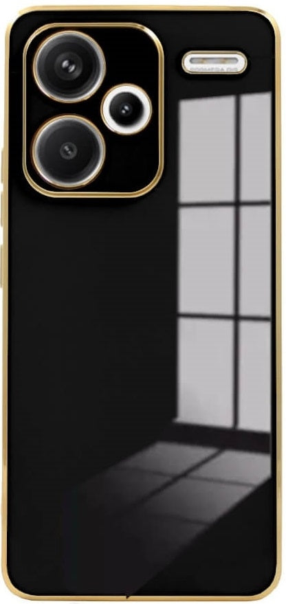 Θήκη Σιλικόνης - Xiaomi Redmi Note 13 Pro Plus - Bodycell Gold Plated - Black (5206015074516)