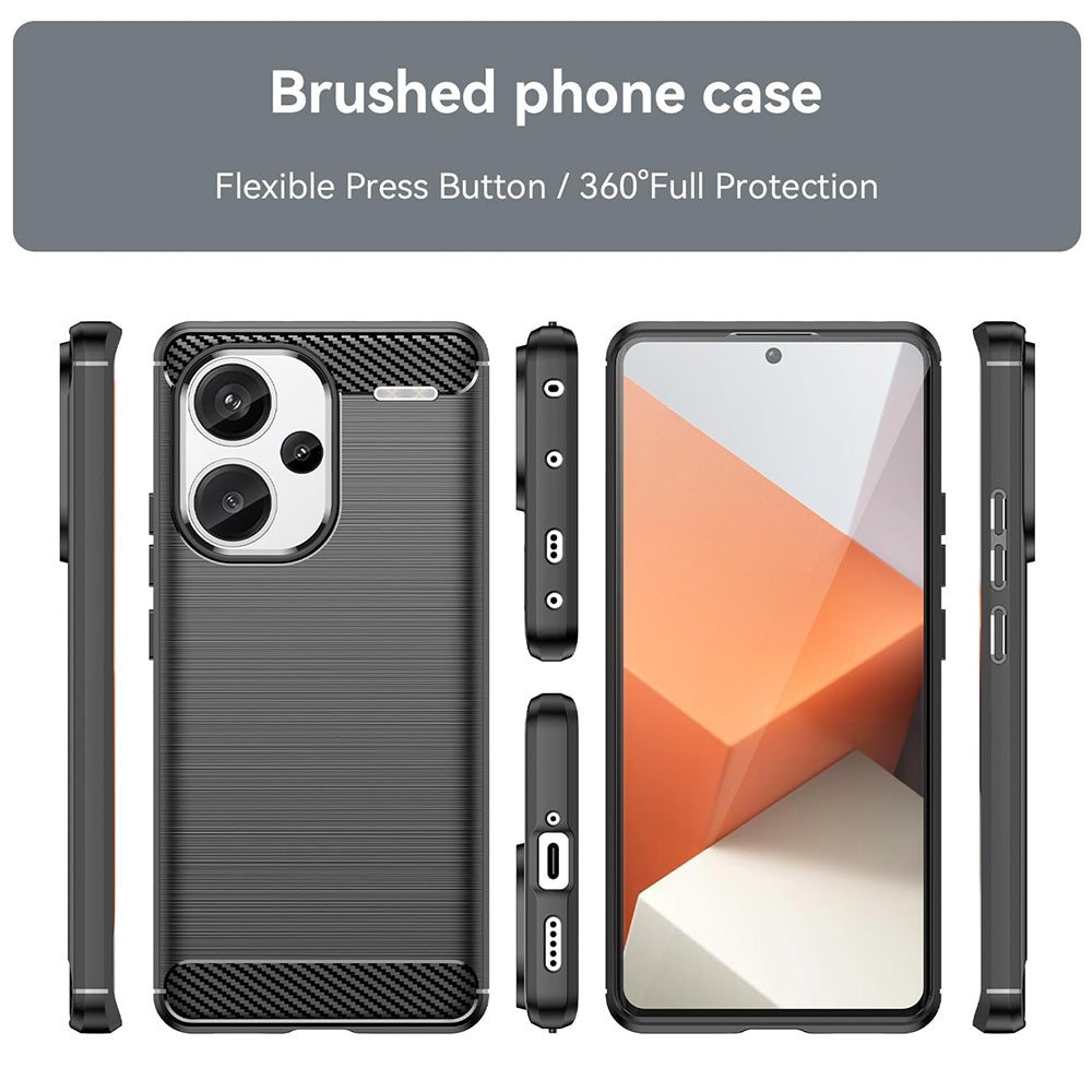 Θήκη Σιλικόνης - Xiaomi Redmi Note 13 Pro Plus - Techsuit Carbon Silicone - Black (5949419072336)