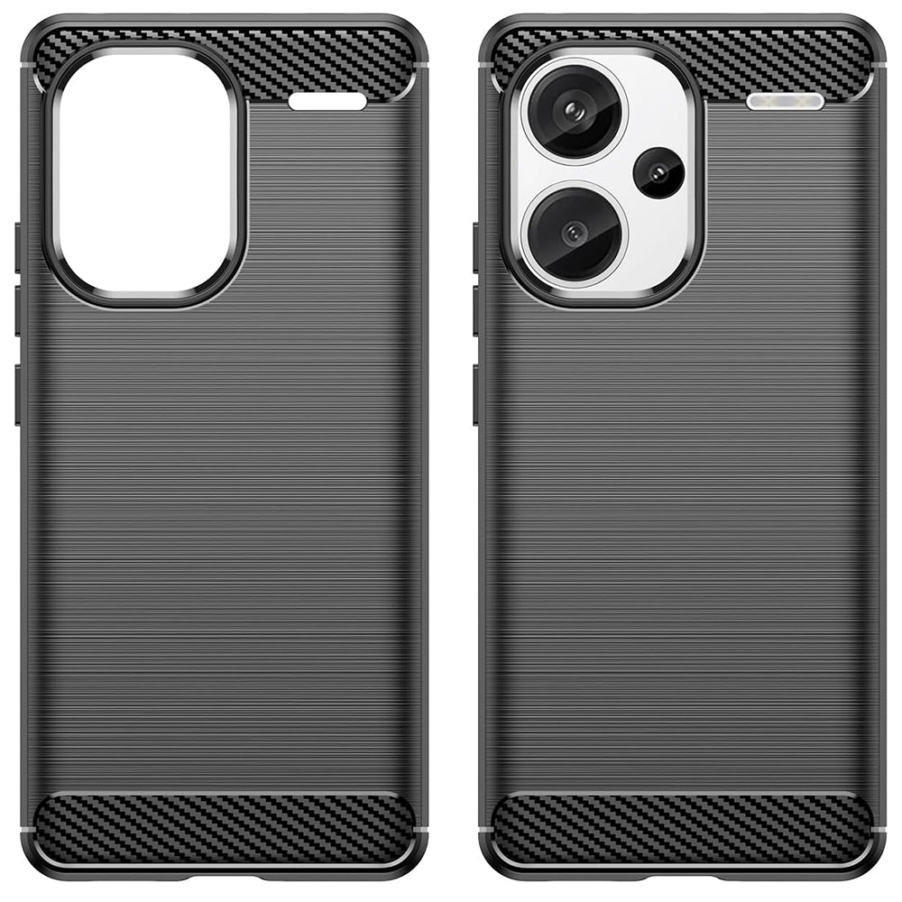 Θήκη Σιλικόνης - Xiaomi Redmi Note 13 Pro Plus - Techsuit Carbon Silicone - Black (5949419072336)