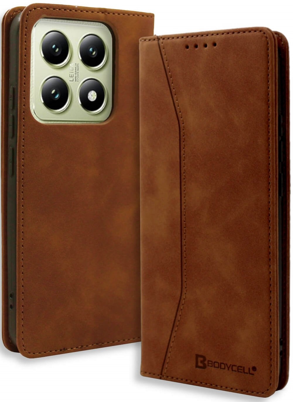 Θήκη Xiaomi 14T Bodycell Book Case Πορτοφόλι - Brown (5206015079894)