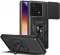 Θήκη Xiaomi 14T Pro Bodycell Armor Slide Ανθεκτική με Κάλυμμα για την Κάμερα & Μεταλλικό Ring Holder - Black (5206015080227)