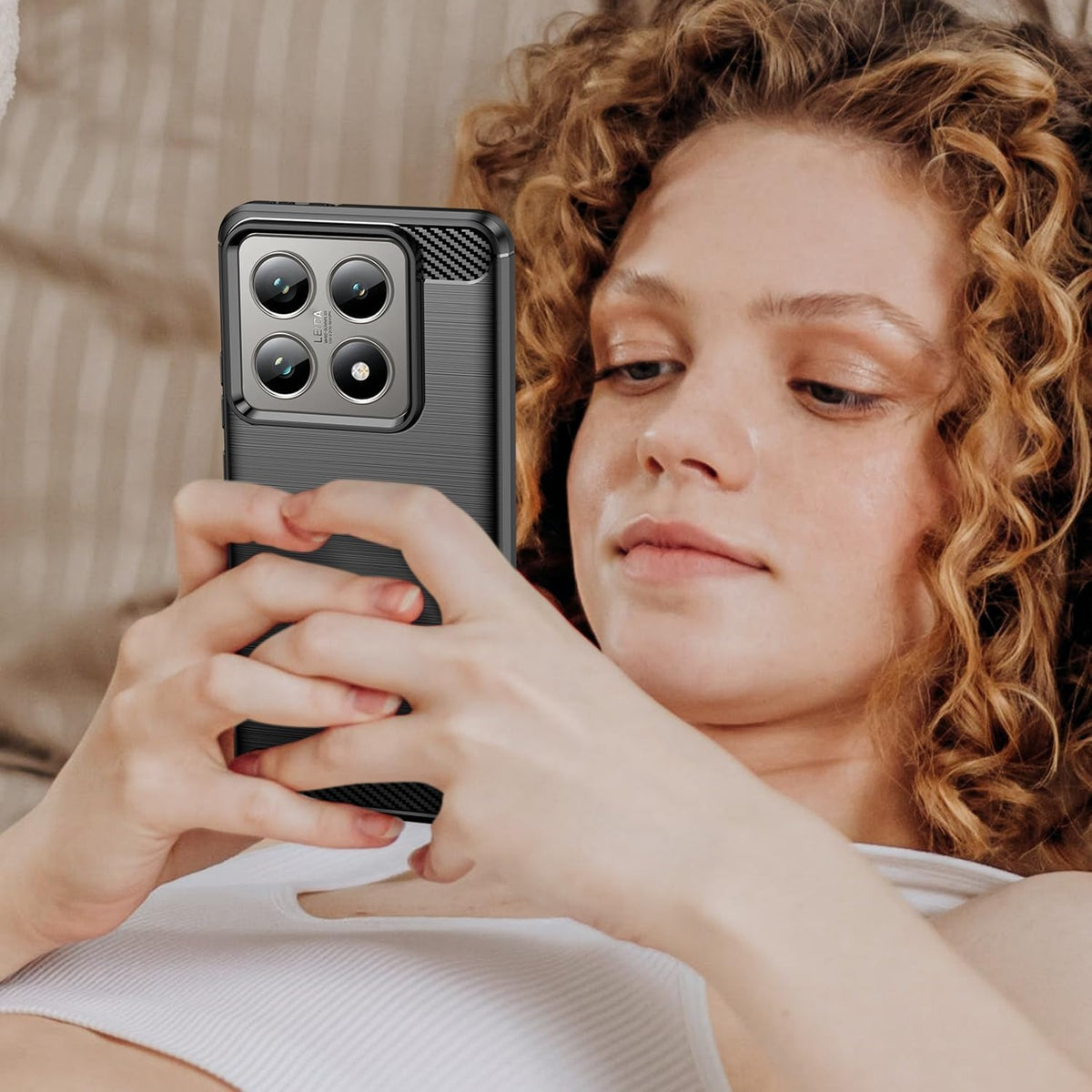 Θήκη Xiaomi 14T Pro Spacecase Carbon Σιλικόνης - Black (5905719113117)