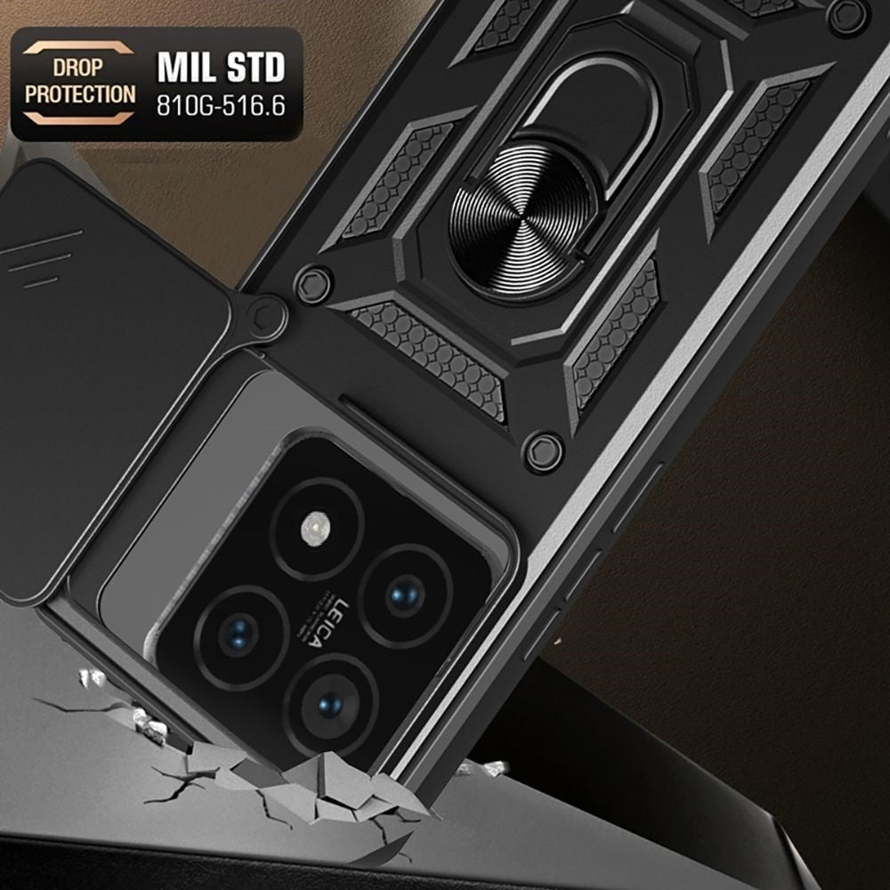 Θήκη Xiaomi 14T Tech-Protect Camshield Pro Ανθεκτική με Κάλυμμα για την Κάμερα & Ring Holder - Black (5906302371112)