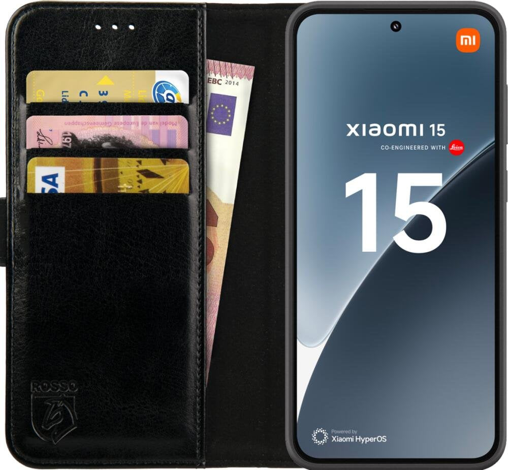 Θήκη Xiaomi 15 Rosso Element PU Πορτοφόλι - Black (8719246468476)