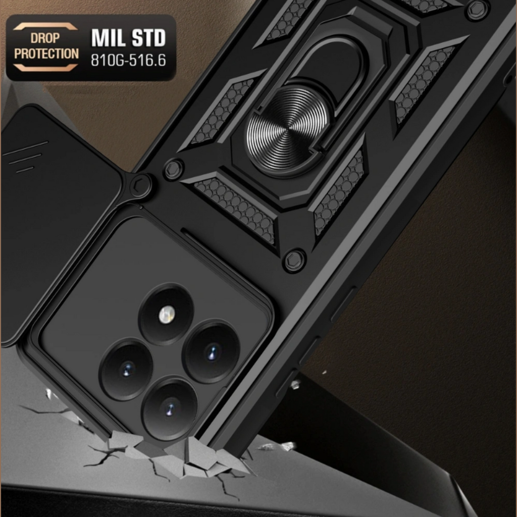 Θήκη Xiaomi 15T Tech-Protect Camshield Pro Ανθεκτική με Κάλυμμα για την Κάμερα & Ring Holder - Black (5906302334711)