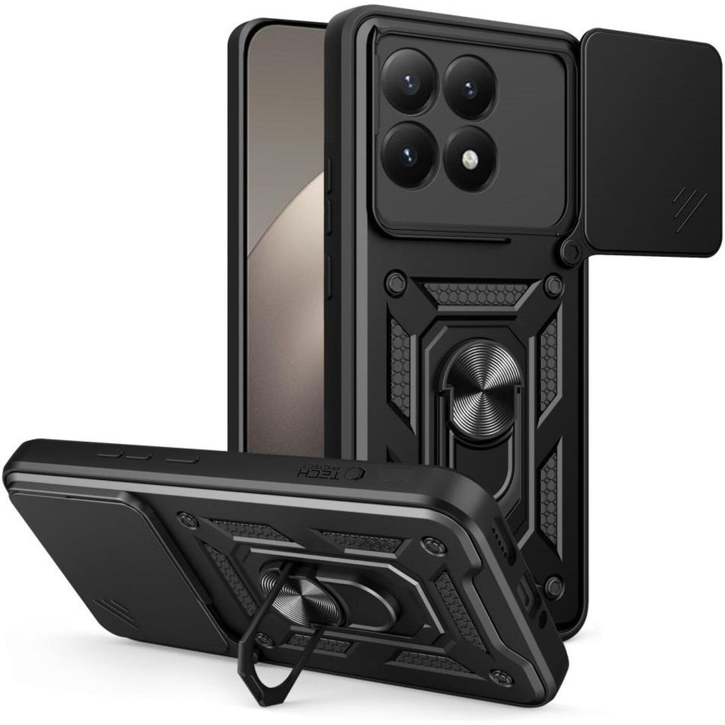 Θήκη Xiaomi 15T Tech-Protect Camshield Pro Ανθεκτική με Κάλυμμα για την Κάμερα & Ring Holder - Black (5906302334711)