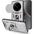 Θήκη Xiaomi 17 Ultra Bodycell Armor Slide Ανθεκτική με Κάλυμμα για την Κάμερα & Μεταλλικό Ring Holder - Silver (5206015086311