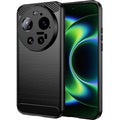 Θήκη Xiaomi 17 Ultra Techsuit Carbon Silicone Σιλικόνης - Black (5949419355996)