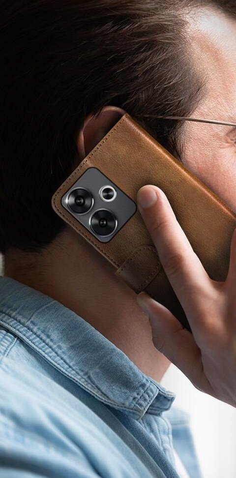 Θήκη Xiaomi Poco F6 Rosso Element PU Πορτοφόλι - Brown (8719246458262)