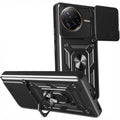 Θήκη Xiaomi Poco F7 Pro Bodycell Armor Slide Ανθεκτική με Κάλυμμα για την Κάμερα & Μεταλλικό Ring Holder - Black (52060150828