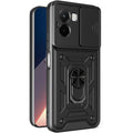 Θήκη Xiaomi Poco M7 4G Bodycell Armor Slide Ανθεκτική με Κάλυμμα για την Κάμερα & Μεταλλικό Ring Holder - Black (520601508438