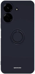 Θήκη Xiaomi Redmi 13C 4G / Poco C65 Spacecase Silicone Ring Σιλικόνης με Μεταλλικό Μαγνητικό Ring Holder - Black (59057191074