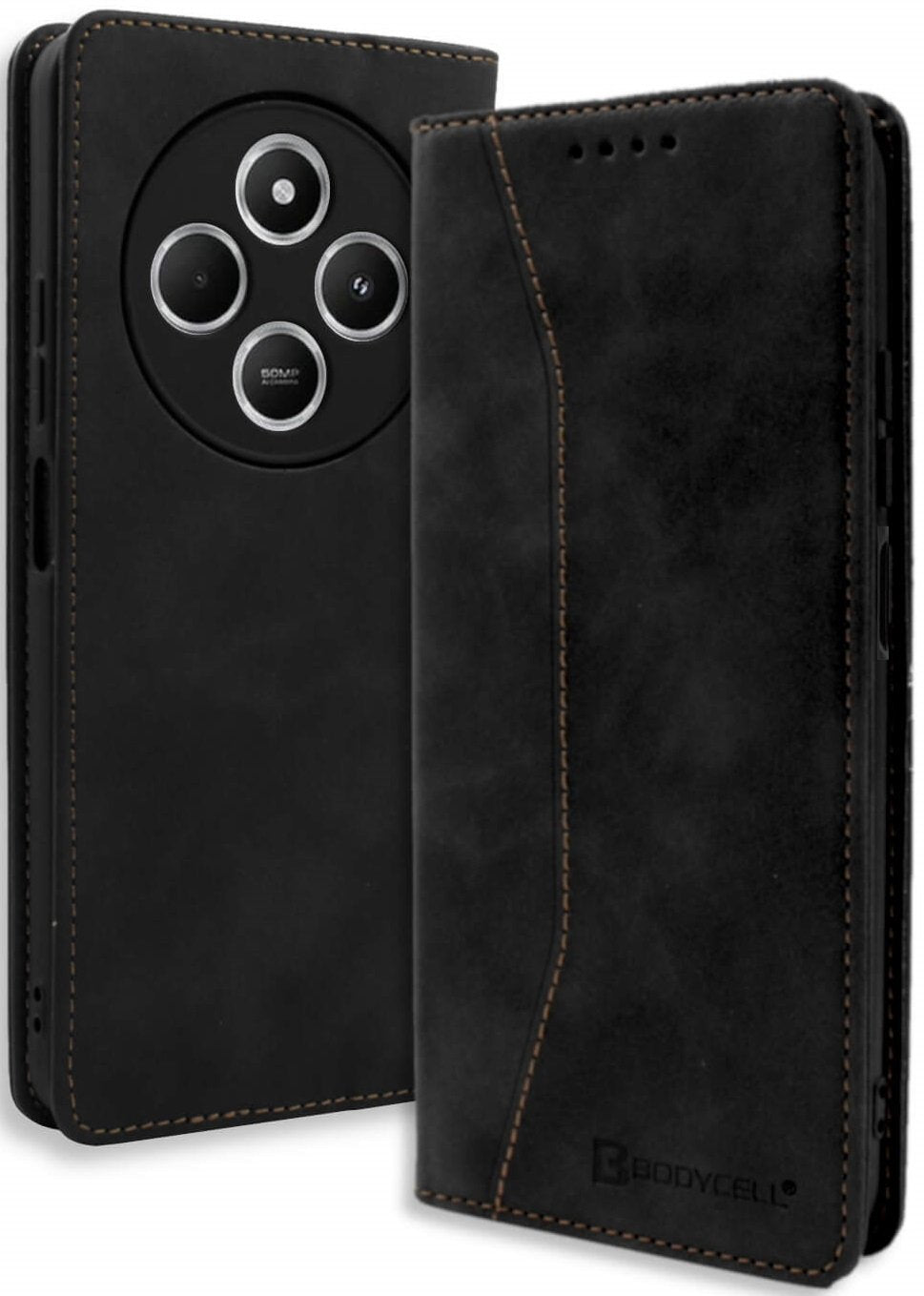 Θήκη Xiaomi Redmi 14C / Poco C75 Bodycell Book Case Πορτοφόλι - Black (5206015080036)