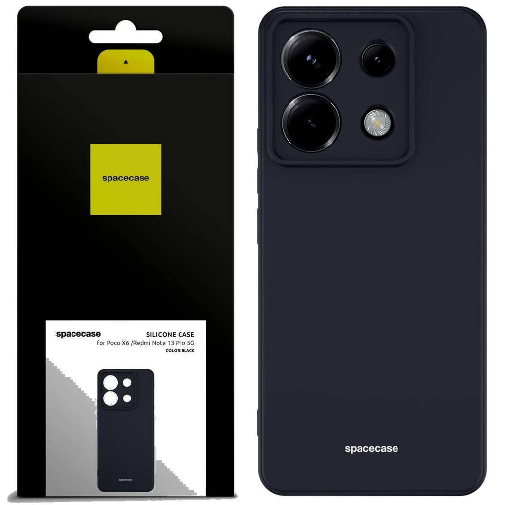 Θήκη Xiaomi Redmi Note 13 Pro 5G / Poco X6 Spacecase Silicone Case Σιλικόνης - Black (5905719107963)