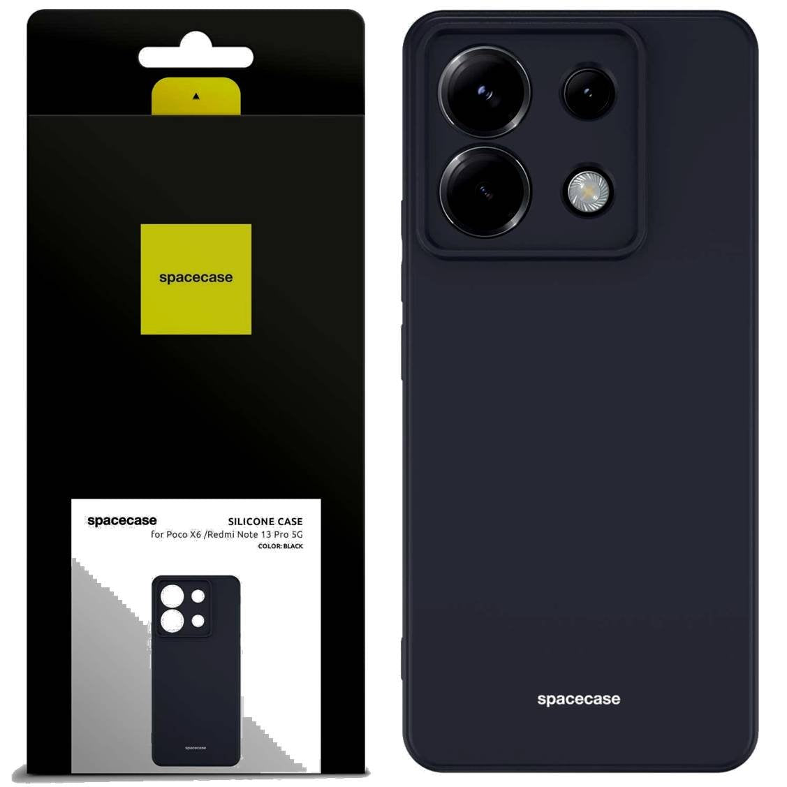 Θήκη Xiaomi Redmi Note 13 Pro 5G / Poco X6 Spacecase Silicone Case Σιλικόνης - Black (5905719107963)