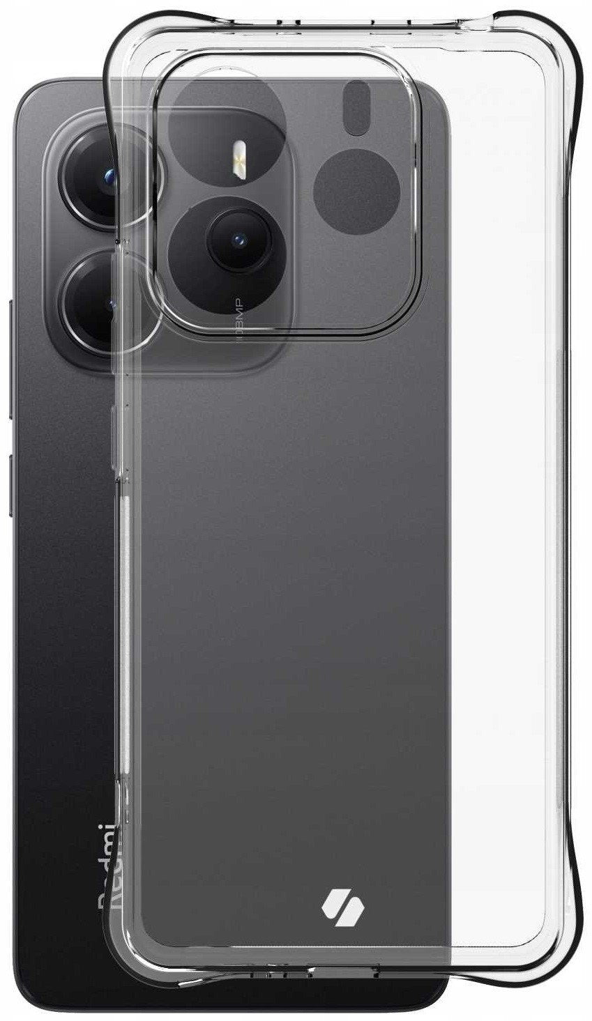 Θήκη Xiaomi Redmi Note 14 5G Spacecase Anti-Shock Διάφανη Σιλικόνης 1mm - Clear (5905719117047)
