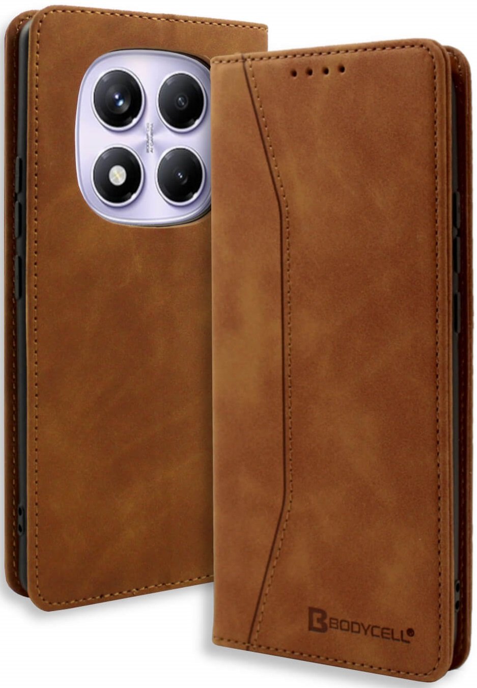 Θήκη Xiaomi Redmi Note 14 Pro 4G Bodycell Book Case Πορτοφόλι - Brown (5206015080685)