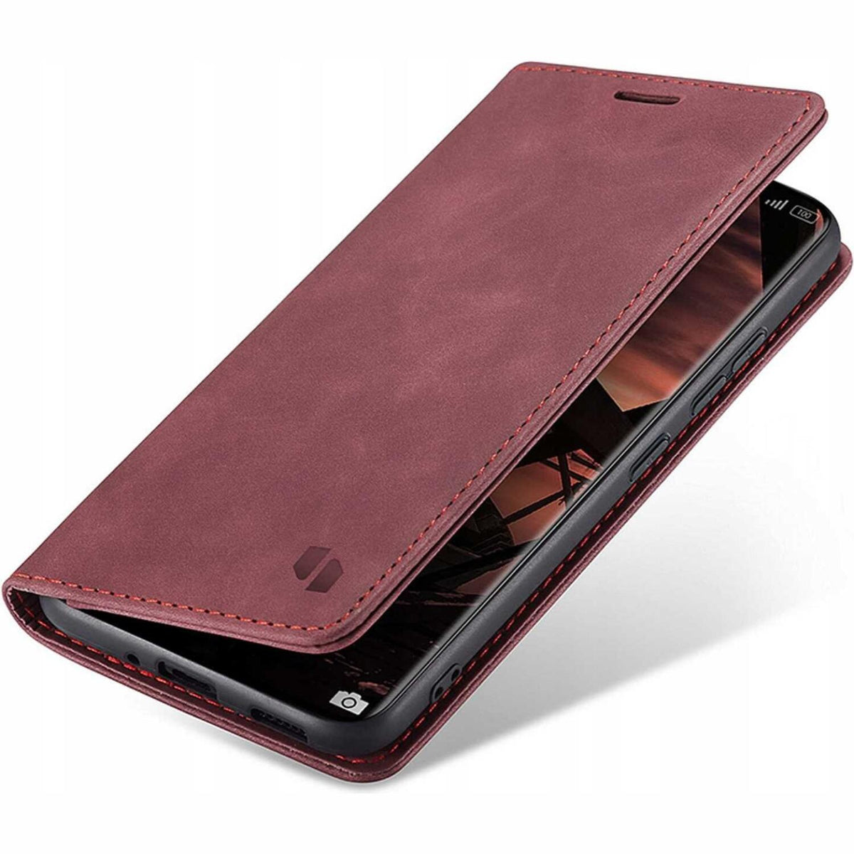 Θήκη Xiaomi Redmi Note 14 Pro 5G / Poco X7 Spacecase Wallet Πορτοφόλι - Red (5905719118587)