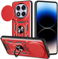 Θήκη Xiaomi Redmi Note 14 Pro Plus 5G Bodycell Armor Slide Ανθεκτική με Κάλυμμα για την Κάμερα & Μεταλλικό Ring Holder - Red 